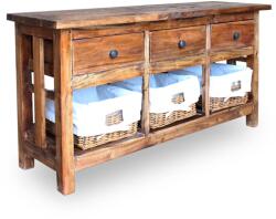 vidaXL tömör mahagóni fa komód 100 x 30 x 50 cm (244488)
