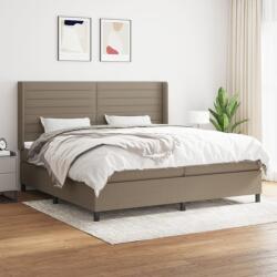 vidaXL tópszínű szövet rugós ágy matraccal 200 x 200 cm (3131541)