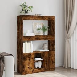 vidaXL füstös tölgy színű szerelt fa magasszekrény 92 x 33 x 140 cm (3309613) - vidaxl