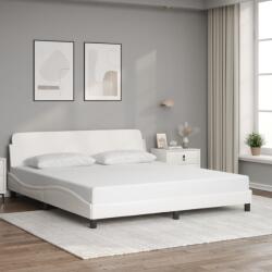 vidaXL fehér műbőr ágykeret fejtámlával 180x200 cm (373239)