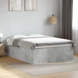 vidaXL betonszürke szerelt fa ágykeret 140 x 200 cm (3280926)