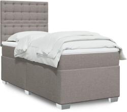 vidaXL tópszínű szövet rugós ágy matraccal 90 x 200 cm (3292689)