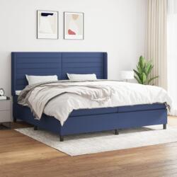 vidaXL kék szövet rugós ágy matraccal 200 x 200 cm (3131543)