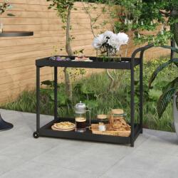 vidaXL fekete polyrattan bárkocsi 100 x 45 x 83 cm (316666)