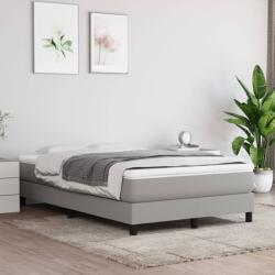 vidaXL világosszürke szövet rugós ágy matraccal 120 x 200 cm (3144061)