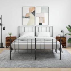 vidaXL 2 db füstös tölgy színű szerelt fa éjjeliszekrény 40x35x47, 5 cm (827367)