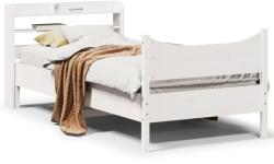 vidaXL fehér tömör fenyőfa ágykeret fejtámlával 100 x 200 cm (3307051) - vidaxl