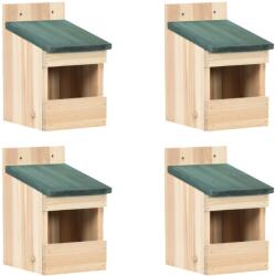 vidaXL 4 db fenyőfa madárház 12 x 16 x 20 cm (47246)