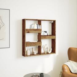 vidaXL antik fa színű szerelt fa faliszekrény 80 x 15 x 80 cm (854551) - vidaxl
