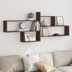 vidaXL barna tölgyszínű szerelt fa fali polc 167, 5 x 18 x 68 cm (853323) - vidaxl