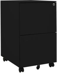 vidaXL fekete acél mobil iratszekrény 39 x 45 x 67 cm (335976)