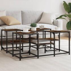 vidaXL füstös tölgy színű szerelt fa dohányzóasztal 91 x 91 x 40 cm (839075)