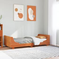 vidaXL viaszbarna tömör fenyőfa ágy matrac nélkül 100 x 200 cm (850775)