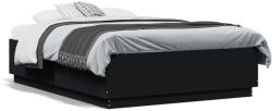 vidaXL fekete szerelt fa ágykeret 140x190 cm (3209731)