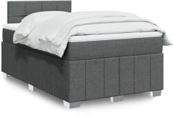 vidaXL sötétszürke szövet rugós ágy matraccal 120 x 200 cm (3289336)