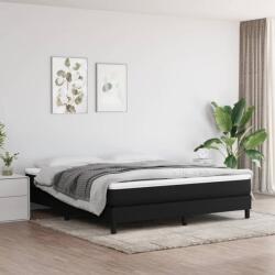 vidaXL fekete szövet ágykeret matrac nélkül 160 x 200 cm (3120526)