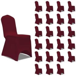 vidaXL 24 db burgundi vörös sztreccs székszoknya (3051645)