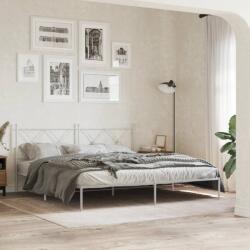vidaXL fehér fém ágykeret fejtámlával 183 x 213 cm (376556)
