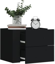 vidaXL 2 db fekete falra szerelhető éjjeliszekrény 45 x 30 x 35 cm (848328)