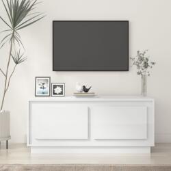 vidaXL magasfényű fehér szerelt fa dohányzóasztal 102 x 50 x 44 cm (819878) - vidaxl