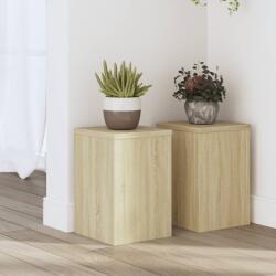vidaXL 2 db sonoma tölgy szerelt fa növénytartó állvány 20 x 20 x 30cm (852899) - vidaxl