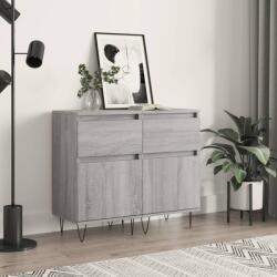 vidaXL 2 db szürke sonoma színű szerelt fa tálalószekrény 40x35x70 cm (831161)