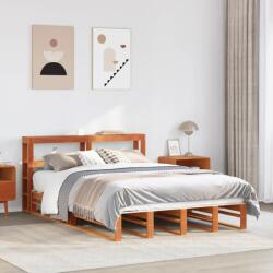 vidaXL viaszbarna tömör fenyőfa ágy matrac nélkül 140 x 190 cm (3306524)