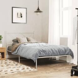 vidaXL fehér fém ágykeret fejtámlával 100x200 cm (376546)