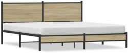 vidaXL sonoma tölgy színű fém ágykeret matrac nélkül 180 x 200 cm (3301391)