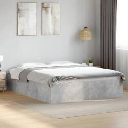 vidaXL betonszürke szerelt fa ágykeret 150 x 200 cm (3281010)