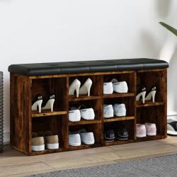 vidaXL füstös tölgy színű szerelt fa cipőpad 102 x 32 x 50 cm (835114)