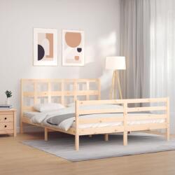 vidaXL tömör fa ágykeret fejtámlával 160 x 200 cm (3194841)