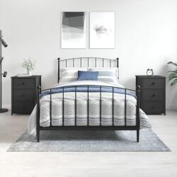 vidaXL 2 db fekete szerelt fa éjjeliszekrény 40x36x60 cm (825994)