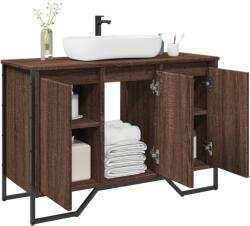 vidaXL barna tölgy szerelt fa fürdőszobai mosdószekrény 91x35x60 cm (848663)