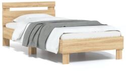 vidaXL sonoma tölgy színű fejtámlás ágykeret matrac nélkül 90 x 190 cm (838563)
