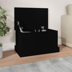 vidaXL fekete szerelt fa tárolóláda 50 x 30 x 28 cm (816497)