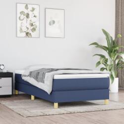 vidaXL kék szövet rugós ágy matraccal 80 x 200 cm (3144133)