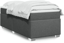 vidaXL sötétszürke szövet rugós ágy matraccal 90x190 cm (3285096)