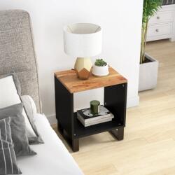 vidaXL tömör akácfa és szerelt fa dohányzóasztal 40 x 31 x 46 cm (350641) - vidaxl