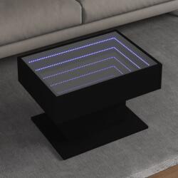 vidaXL fekete szerelt fa dohányzóasztal 70 x 50 x 45 cm (847533) - vidaxl