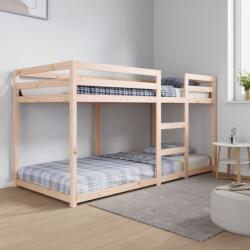 vidaXL tömör fenyőfa emeletes ágy matrac nélkül 90 x 200 cm (3206504)