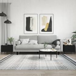 vidaXL 2 db fekete szerelt fa dohányzóasztal 50 x 50 x 40 cm (829431)