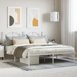 vidaXL fehér fém ágykeret fejtámlával 183 x 213 cm (353493)