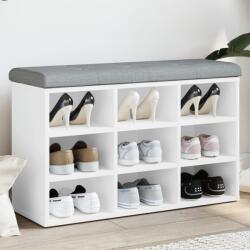 vidaXL fehér szerelt fa cipőtároló pad 82 x 32 x 50 cm (835103) - vidaxl