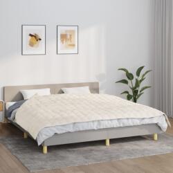 vidaXL világos krémszínű szövet súlyozott takaró 155 x 220 cm 7 kg (350758)