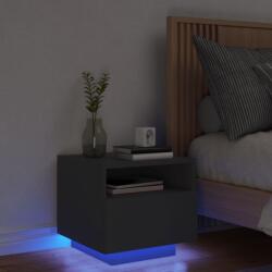 vidaXL fekete éjjeliszekrény LED-világítással 40 x 39 x 37 cm (836800) - vidaxl