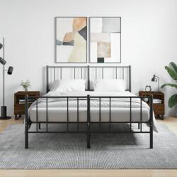 vidaXL 2 db barna tölgyszínű szerelt fa éjjeliszekrény 40x35x47, 5 cm (827499)