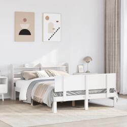 vidaXL fehér ágykeret fejtámlával matrac nélkül 160x200 cm (3306832)