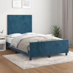 vidaXL sötétkék bársony ágykeret matrac nélkül 120 x 200 cm (3125627)