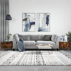vidaXL 2 db füstös tölgy szerelt fa dohányzóasztal 50 x 50 x 40 cm (829423) - vidaxl
